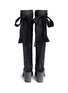 Back View - Click To Enlarge - CHLOÉ - Lace-up knee high leather boots