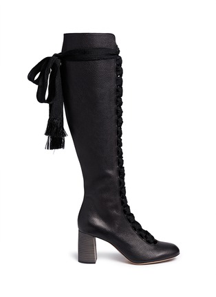 Main View - Click To Enlarge - CHLOÉ - Lace-up knee high leather boots