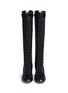 Figure View - Click To Enlarge - CHLOÉ - Lace-up knee high leather boots
