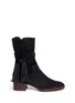 Main View - Click To Enlarge - CHLOÉ - Tassel strap suede ankle boots