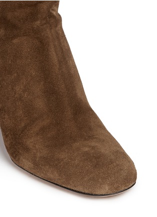 Detail View - Click To Enlarge - CHLOÉ - Tassle tie fold cuff suede boots