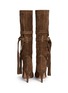 Back View - Click To Enlarge - CHLOÉ - Tassle tie fold cuff suede boots