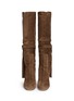 Figure View - Click To Enlarge - CHLOÉ - Tassle tie fold cuff suede boots