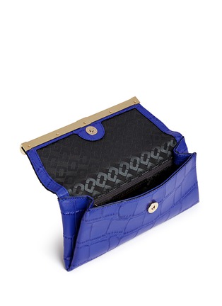 Detail View - Click To Enlarge - DIANE VON FURSTENBERG - '440 Envelope' croc embossed leather envelope clutch