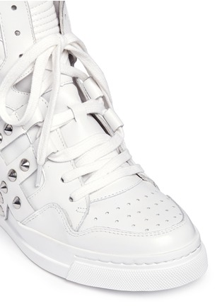 Detail View - Click To Enlarge - ASH - 'Clash' high top leather wedge sneakers