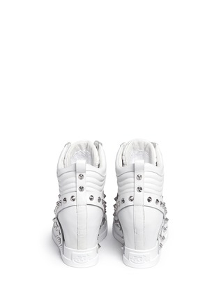 Back View - Click To Enlarge - ASH - 'Clash' high top leather wedge sneakers