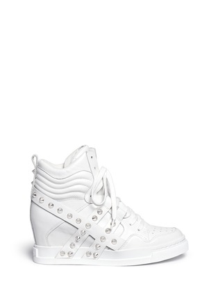 Main View - Click To Enlarge - ASH - 'Clash' high top leather wedge sneakers