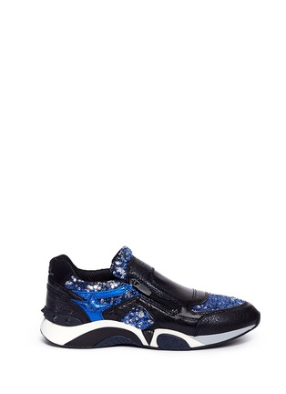 Main View - Click To Enlarge - ASH - 'Hop' metallic star patchwork sequin leather sneakers