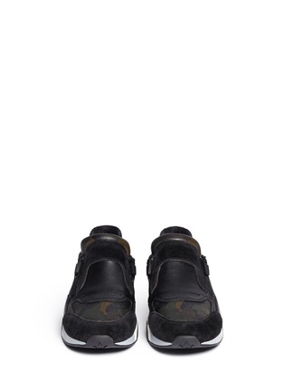 Figure View - Click To Enlarge - ASH - 'Hop' star patchwork camouflage leather sneakers