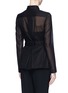 Back View - Click To Enlarge - THEORY - 'Lorem' waist tie sheer voile shirt