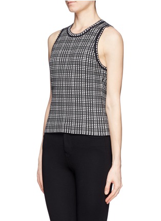 Front View - Click To Enlarge - THEORY - 'Godelana' grid intarsia top