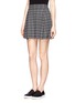 Front View - Click To Enlarge - THEORY - 'Rortie C' grid intarsia skirt