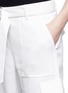 Detail View - Click To Enlarge - THEORY - 'Hannon B' strap cuff patchwork pants