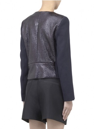 Back View - Click To Enlarge - SANDRO - Vernis two-tone jacket