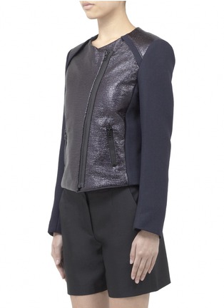 Front View - Click To Enlarge - SANDRO - Vernis two-tone jacket