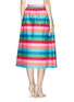 Back View - Click To Enlarge - VALENTINO GARAVANI - '1973' stripe radzimir midi skirt