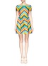 Main View - Click To Enlarge - VALENTINO GARAVANI - '1973' chevron stripe radzimir dress