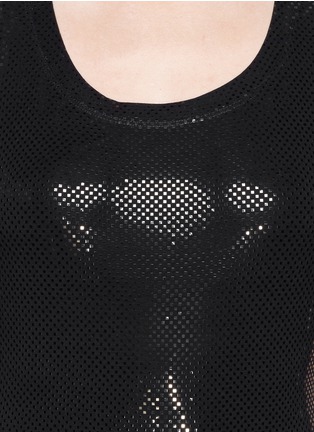 Detail View - Click To Enlarge - ST. JOHN - Micro check sequin tank top