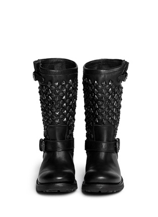 Figure View - Click To Enlarge - ASH - 'Tokyo' stud leather biker boots