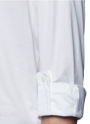 Detail View - Click To Enlarge - PORTS 1961 - Half placket cotton poplin shirt