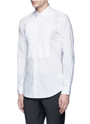 Front View - Click To Enlarge - PORTS 1961 - Pleated bib front cotton shirt