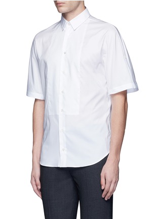 Front View - Click To Enlarge - PORTS 1961 - Bib front short sleeve cotton shirt
