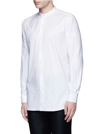 Front View - Click To Enlarge - PORTS 1961 - Banded collar cotton poplin shirt