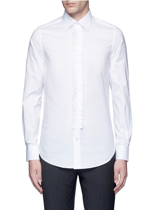 Main View - Click To Enlarge - PORTS 1961 - Pleated front cotton poplin shirt