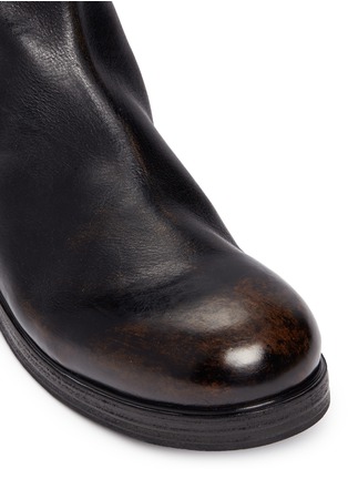 Detail View - Click To Enlarge - MARSÈLL - 'Zucca' burnished leather ankle boots