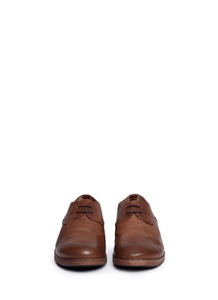 Front View - Click To Enlarge - MARSÈLL - 'Listello' speckled leather Derbies