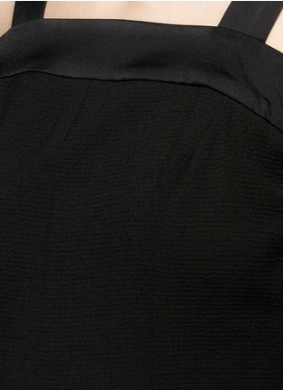Detail View - Click To Enlarge - C/MEO COLLECTIVE - 'Outgrown' satin trim cold shoulder dress