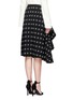 Back View - Click To Enlarge - C/MEO COLLECTIVE - 'Spelt Out' tile print asymmetric ruffled skirt