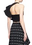 Back View - Click To Enlarge - C/MEO COLLECTIVE - 'Heart Commands' ruffle sleeve cropped top