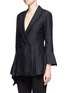 Front View - Click To Enlarge - C/MEO COLLECTIVE - 'We'll be Alright' double-breasted flared blazer