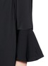 Detail View - Click To Enlarge - C/MEO COLLECTIVE - 'Spelt Out' cascading flared cuff crepe dress