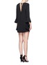 Back View - Click To Enlarge - C/MEO COLLECTIVE - 'Spelt Out' cascading flared cuff crepe dress