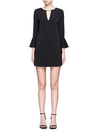 Main View - Click To Enlarge - C/MEO COLLECTIVE - 'Spelt Out' cascading flared cuff crepe dress