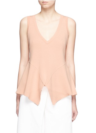 Main View - Click To Enlarge - C/MEO COLLECTIVE - 'There is a Way' flared hem rib knit top