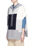 Front View - Click To Enlarge - CLOSED - Patchwork alpaca blend knit poncho