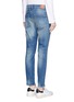 Back View - Click To Enlarge - CLOSED - 'Cropped Worker' heavy wash denim pants