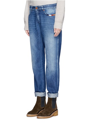 Front View - Click To Enlarge - CLOSED - 'Pat' boyfriend fit washed jeans