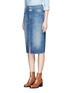 Front View - Click To Enlarge - CLOSED - 'Coco' front slit denim skirt