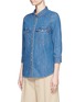 Front View - Click To Enlarge - CLOSED - Western detail cotton denim shirt
