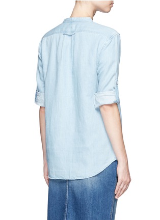 Back View - Click To Enlarge - CLOSED - Cotton-linen denim tunic