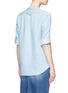 Back View - Click To Enlarge - CLOSED - Cotton-linen denim tunic