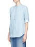 Front View - Click To Enlarge - CLOSED - Cotton-linen denim tunic