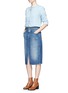 Figure View - Click To Enlarge - CLOSED - Cotton-linen denim tunic