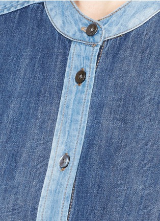 Detail View - Click To Enlarge - CLOSED - Patchwork cotton denim shirt