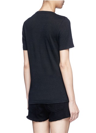 Back View - Click To Enlarge - ISABEL MARANT ÉTOILE - 'Kranger' V-neck linen T-shirt