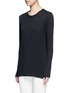 Front View - Click To Enlarge - ISABEL MARANT ÉTOILE - 'Karon' linen long sleeve T-shirt